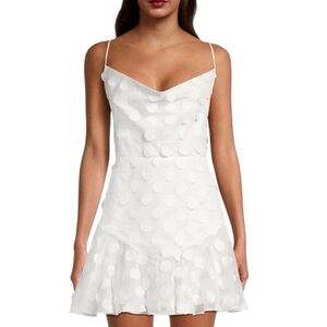 MILLY Osian Cowneck Dot Minidress